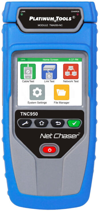Ensure network performance with the Platinum Tools TNC950AR Net Chaser. Test, troubleshoot, and certify Ethernet speeds up to 1 Gb/s with BERT, TDR, and active capabilities. Perfect for professionals. #EthernetSpeedCertifier #NetworkTester #PlatinumTools
