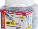 Upgrade your network with ease using the Platinum Tools ezEX44 Pass-Through RJ45 Connector. Designed for Cat6 cabling, these high-performance modular plugs accommodate various insulation diameters and support up to 10 gigabits. Easily verify color sequence and minimize near-end crosstalk for optimal data transmission. Requires matching crimp frame and die set. Fully certified for peace of mind.