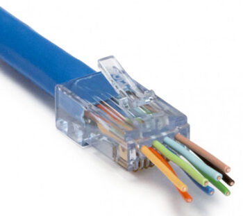 Upgrade your network with ease using the Platinum Tools ezEX44 Pass-Through RJ45 Connector. Designed for Cat6 cabling, these high-performance modular plugs accommodate various insulation diameters and support up to 10 gigabits. Easily verify color sequence and minimize near-end crosstalk for optimal data transmission. Requires matching crimp frame and die set. Fully certified for peace of mind.