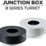 Protect your B Series Turret IP cameras with the Eyemax CM-JB01-B junction box. Weatherproof and secure, it conceals wiring and prevents damage. Available in black or white.