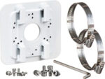 Secure your security cameras with the Luminys LUM-P02 pole mount bracket. Durable aluminum construction fits poles Φ3.15 in. to 5.91 in. Perfect for parking, perimeter, and traffic surveillance. #Luminys #SecurityCameras #PoleMount.