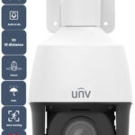 Secure your property with the Uniview IPC6325LFW-AX5C-VG, a high-performance 5MP mini PTZ camera featuring AI, dual-light night vision, and proactive deterrence. With 5x optical zoom and smart intrusion prevention, it captures clear color imagery even in low light. Perfect for outdoor and large indoor perimeters, this camera is also NDAA compliant for government installations.