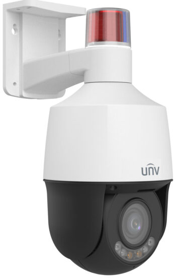 Secure your property with the Uniview IPC6325LFW-AX5C-VG, a high-performance 5MP mini PTZ camera featuring AI, dual-light night vision, and proactive deterrence. With 5x optical zoom and smart intrusion prevention, it captures clear color imagery even in low light. Perfect for outdoor and large indoor perimeters, this camera is also NDAA compliant for government installations.