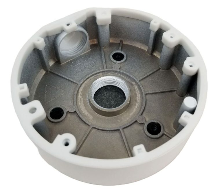 Protect your IP security cameras with the Uniview TR-JB03-H-IN weatherproof camera junction box. Ideal for indoor and outdoor installations, it features heavy-duty aluminum alloy construction and a ¾” NPS threaded side outlet for conduit connections. Compatible with various UNV models, this professional-grade mounting plate ensures secure and concealed housing for your surveillance setup. Order now for a professional finish and watertight seal.