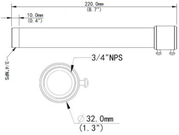 Upgrade your security system with the Uniview TR-SE24-IN pendant mount extension pipe. Perfect for indoor and outdoor use, it's a sturdy and reliable solution for fixed IP dome cameras.