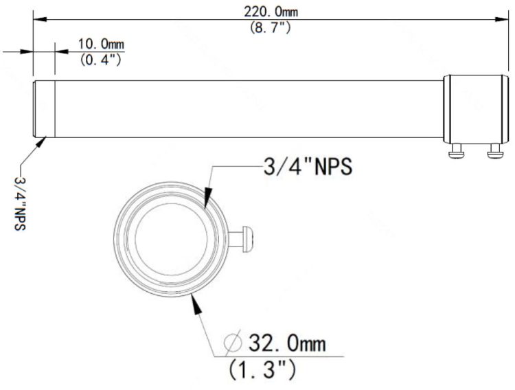 Upgrade your security system with the Uniview TR-SE24-IN pendant mount extension pipe. Perfect for indoor and outdoor use, it's a sturdy and reliable solution for fixed IP dome cameras.