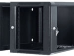 Securely store and organize your network equipment with the Collsam RA-AS06-04-12 lockable rack mount cabinet. Versatile design for wall or flat surface setup, with customizable door and ventilation options. Easy equipment maintenance with a quick-open door and grounding earth kit included.