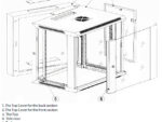 Securely store and organize your network equipment with the Collsam RA-AS06-04-12 lockable rack mount cabinet. Versatile design for wall or flat surface setup, with customizable door and ventilation options. Easy equipment maintenance with a quick-open door and grounding earth kit included.