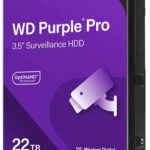 Upgrade your surveillance system with the Western Digital WD221PURP 22 TB Purple Pro Hard Drive. Designed for high-density video surveillance, this enterprise-class drive offers fast speeds, large storage capacity, and optimized performance for deep-learning analytics. With a workload rating of up to 550 TB per year and a 2.5-million-hour MTBF, it's built to withstand harsh environments and ensure reliable recording. Get smooth playback and minimal frame drops with CMR technology and a 7200 RPM rotational speed. Trust in this SATA III drive to support up to 64 HD cameras and 32 AI streams. Upgrade now for improved surveillance performance.