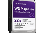 Western Digital WD221PURP 22TB Purple Pro hard drive left-side view