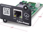 The CyberPower RCCARD100 is an optional hardware management adapter designed to provide remote cloud-based monitoring for compatible CyberPower Uninterruptible Power Supply (UPS) systems. By sliding the CyberPower RCCARD100 into the dedicated expansion slot of your UPS, you can link the hardware to the CyberPower PowerPanel Cloud infrastructure to check vitals from any web browser or mobile application. Built-in 10/100 Mbps RJ45 Ethernet port for wired network infrastructure connection.