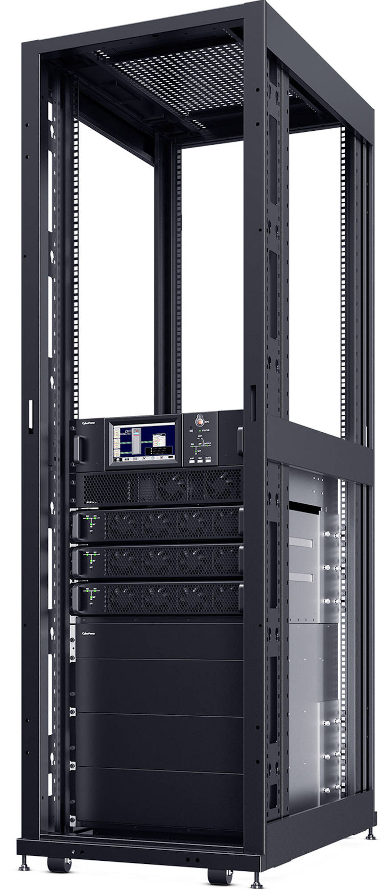 The CyberPower SM020KAMFA 10-20kVA modular UPS delivers scalable 3-phase power protection, remote monitoring, and zero transfer time.