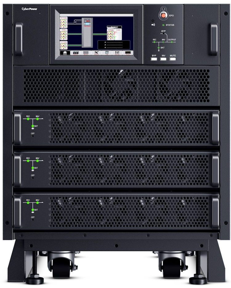 The CyberPower SM020KAMFA 10-20kVA modular UPS delivers scalable 3-phase power protection, remote monitoring, and zero transfer time.