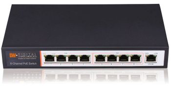 Digital_Watchdog_DW-POE896M_is_an_8-port_unmanaged_Power_over_Ethernet_(PoE)_network_switch Digital Watchdog DW-POE896M 8-port PoE switch powers IP cameras, APs, and VoIP devices with plug-and-play simplicity designed to simplify the installation of IP surveillance cameras, wireless access points, and VoIP hardware EEE 802.3 10Base-T, IEEE 802.3u 100Base-TX, IEEE 802.3af, EEE 802.3x Flow Control.