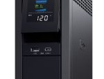 CyberPower CP1500PFCLCD UPS delivers AVR, LCD monitoring, and surge protection for PCs and networks, 1500 VA / 1000 Watts capacity, Pure Sine Wave 12 total NEMA 5-15R Outlets (6 battery backup & surge, 6 surge-only), ~2.5 minutes at full load; ~10 minutes at half load Runtime.