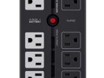 CyberPower CP1500PFCLCD UPS delivers AVR, LCD monitoring, and surge protection for PCs and networks, 1500 VA / 1000 Watts capacity, Pure Sine Wave 12 total NEMA 5-15R Outlets (6 battery backup & surge, 6 surge-only), ~2.5 minutes at full load; ~10 minutes at half load Runtime.