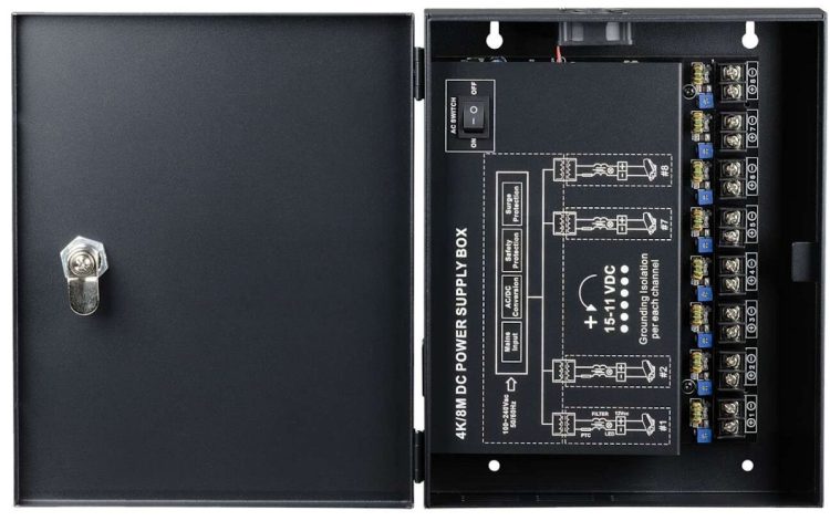 The TR-CU12VDC08P16A is a professional-grade CCTV power supply distribution box from UNL. It is made to supply stable power for 4K high-resolution surveillance systems. Designed to simplify complex security installations, it combines multiple camera power connections into one centralized unit. This helps create a cleaner, more organized setup while also improving overall system management.