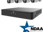 Uniview EK-S31P4B44T1-V2 4-channel 4MP IP camera kit with PoE NVR, 1 TB HDD, weatherproof cameras, and remote viewing for home or business.