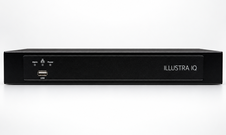 Front view of the Illustra IEN16-1U 16-channel HD video encoder