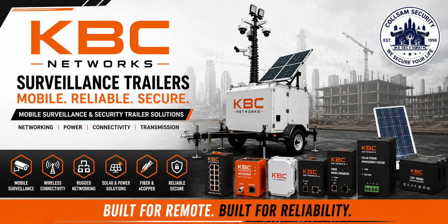 KBC Networks surveillance trailers, remote monitoring and mobile security solutions at Collsam Security