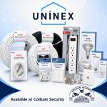 Uninex CCTV cables, power strips and lighting accessories are available at Collsam Security
