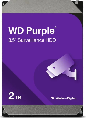 Western Digital WD22PURZ 2TB WD Purple surveillance hard drive front view