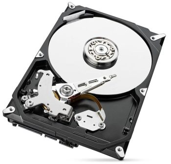 Seagate SkyHawk AI ST20000VE002 20TB surveillance hard drive internal view