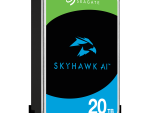 Seagate SkyHawk AI ST20000VE002 20TB surveillance hard drive left-angle view