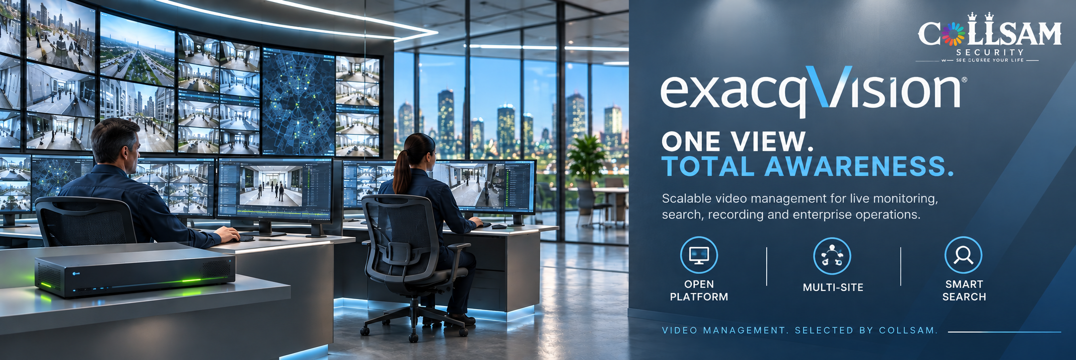 exacqVision video management system for live monitoring, recording and smart search
