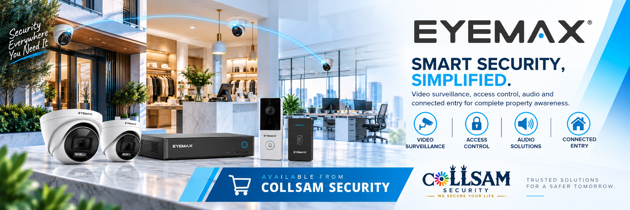 Eyemax security cameras, video surveillance, access control and connected entry solutions