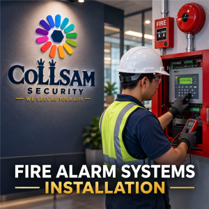 Fire Alarm Systems Service Logo Fire alarm system services by Collsam Security