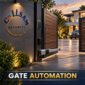 Gate Automation Service Logo Gate automation services by Collsam Security
