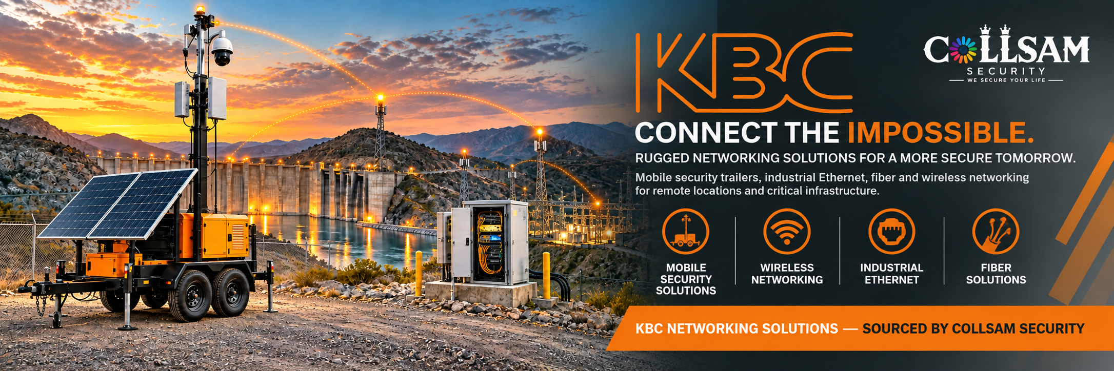 KBC Networks mobile security trailer, wireless networking, industrial Ethernet and fiber solutions