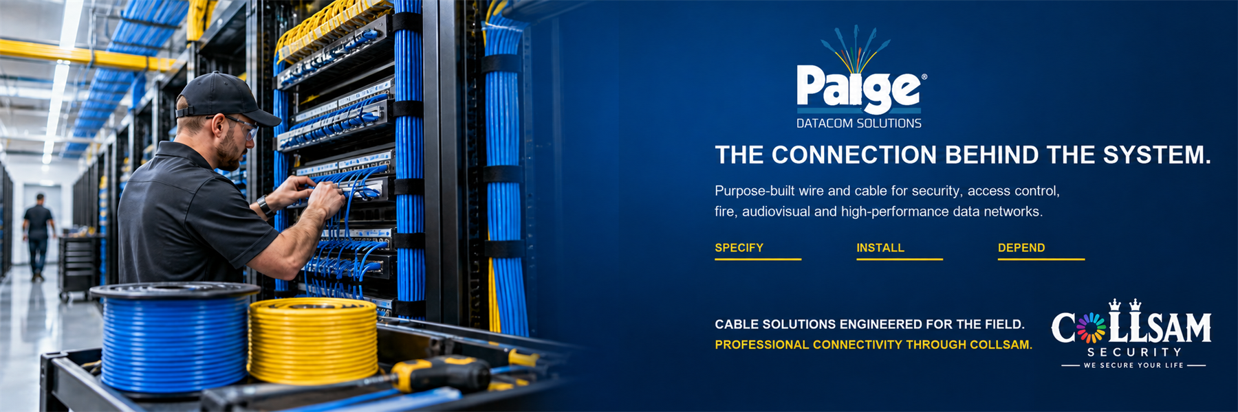 Paige Datacom security and network cabling solutions banner