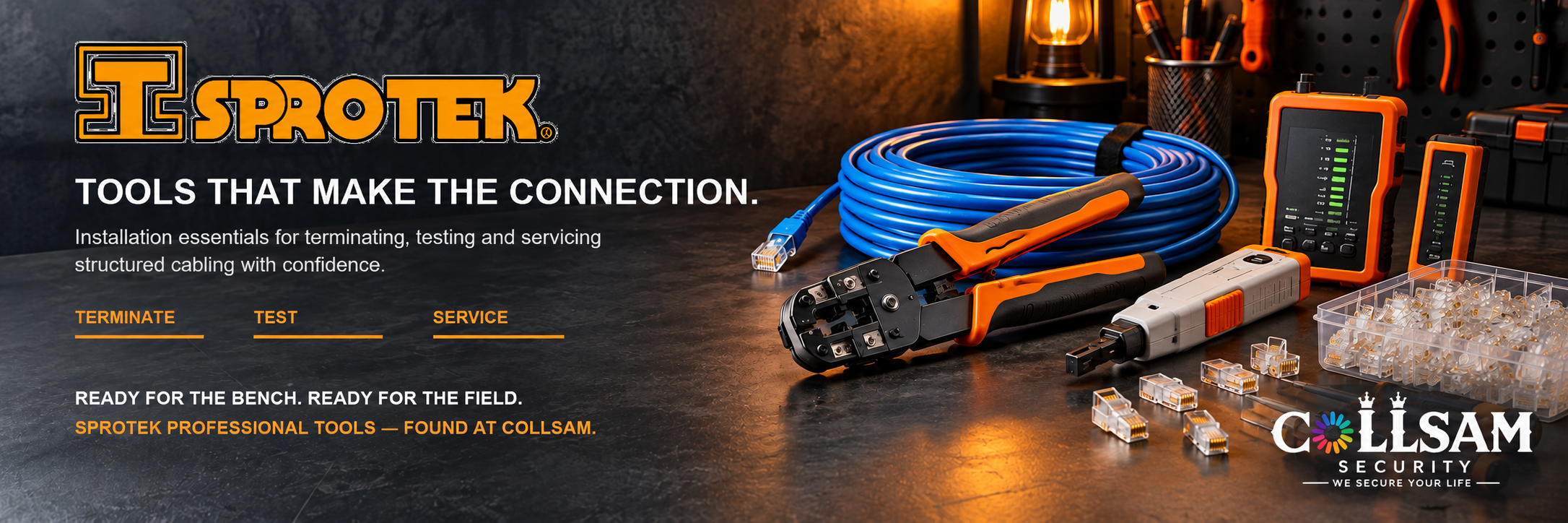Sprotek network cabling, crimping, termination and testing tools for professional installations