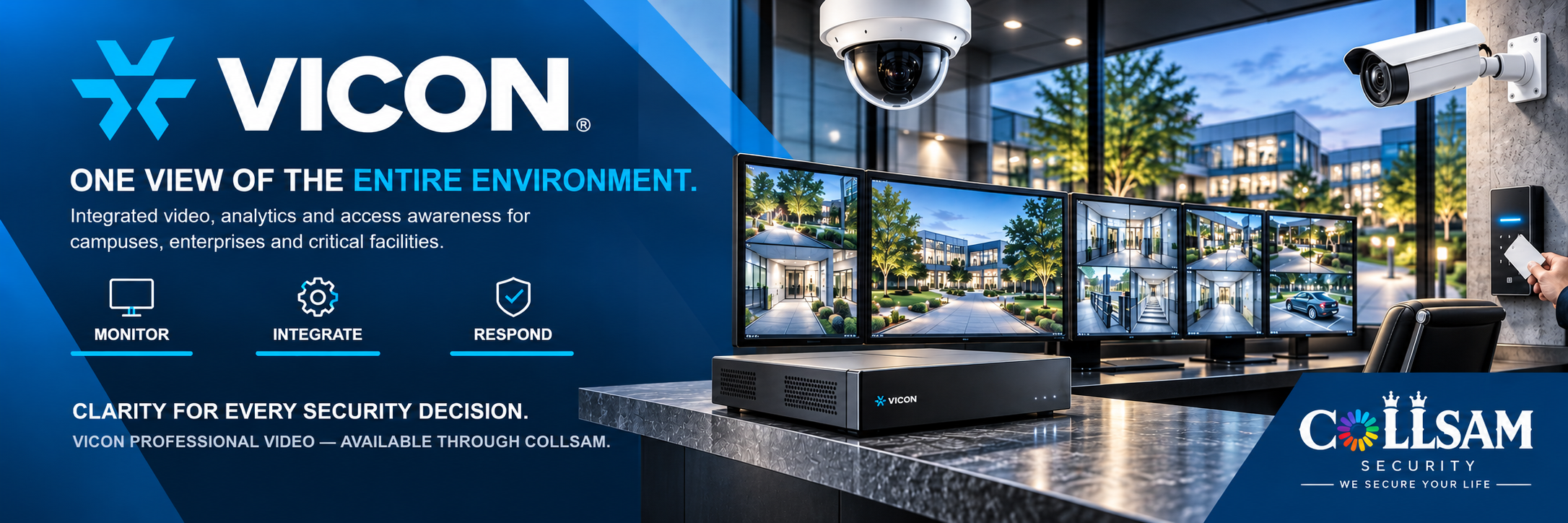 Vicon video surveillance, security cameras, analytics and integrated access control solutions