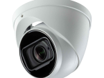 Angled view of EYEMAX CIU-M8164V-W 8MP motorized coax turret camera