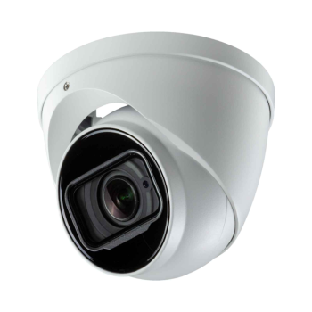 Angled view of EYEMAX CIU-M8164V-W 8MP motorized coax turret camera