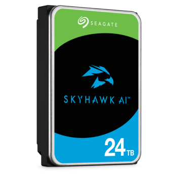 Seagate ST24000VE002 24TB surveillance hard drive right-angle view