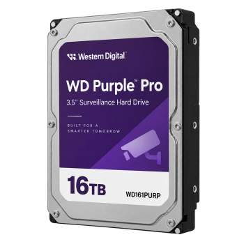 Western Digital WD161PURP 16TB WD Purple Pro surveillance hard drive right-side view