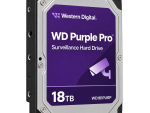 Western Digital WD181PURP 18TB WD Purple Pro surveillance hard drive left-side view
