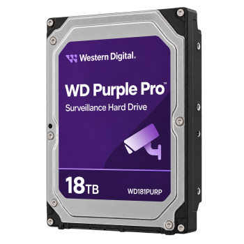 Western Digital WD181PURP 18TB WD Purple Pro surveillance hard drive right-side view