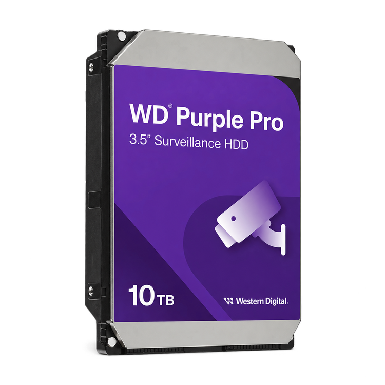 Western Digital WD101PURP 10TB hard drive left-side view