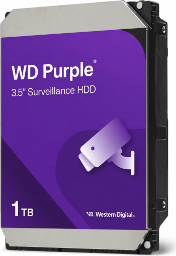 Western Digital WD10PURZ 1TB WD Purple hard drive left-side view