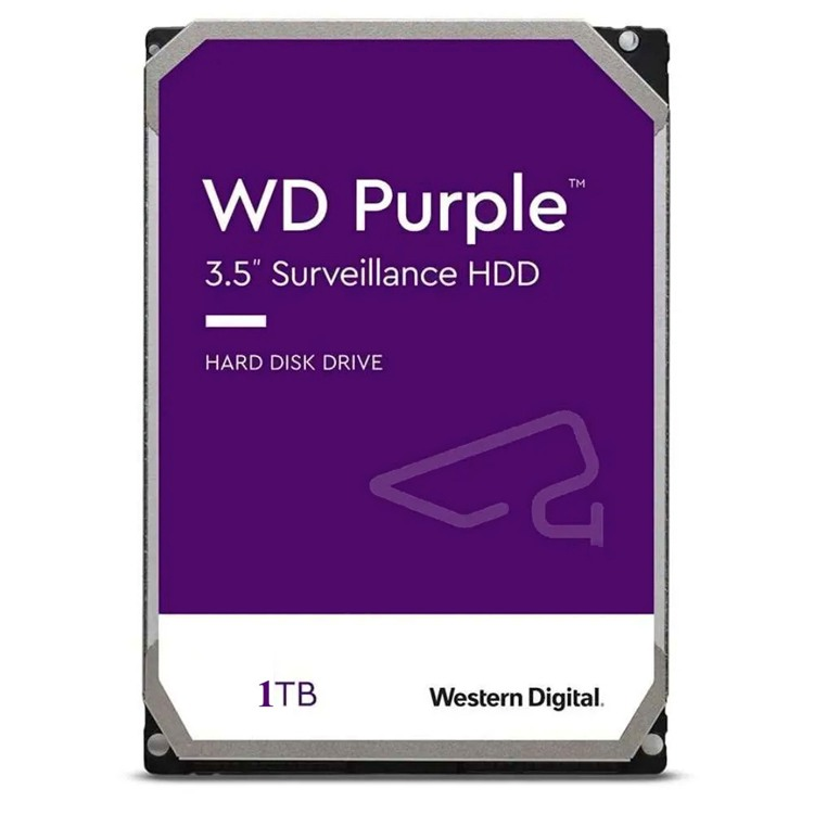 Western Digital WD10PURZ 1TB WD Purple surveillance hard drive front view