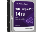 Western Digital WD142PURP 14TB WD Purple Pro surveillance hard drive left-side view
