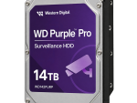 Western Digital WD142PURP 14TB WD Purple Pro surveillance hard drive right-side view