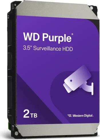 WD23PURZ WD Purple DVR storage drive right-angle view