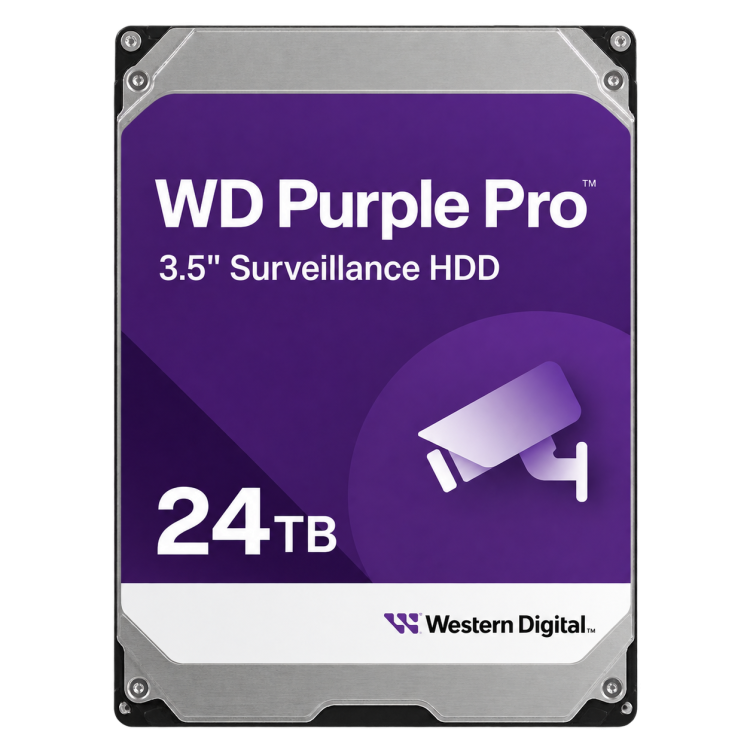 WD240PURP 24TB WD Purple Pro surveillance hard drive front view