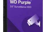 Western Digital WD43PURZ 4TB surveillance hard drive left-angle view